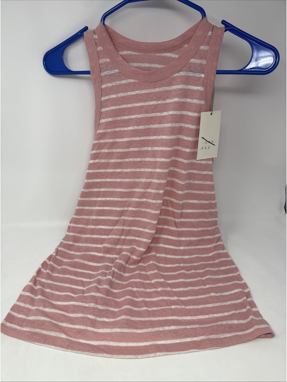 A New Day White Striped Tank Top Women’s Size Small
